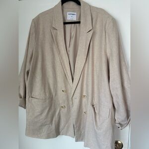 Old Navy Light Tan Double-Breasted Blazer